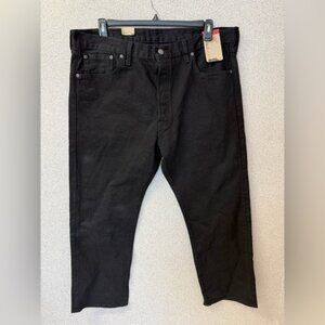 Levis 501 Men Size 40 Stretch‎ Black Denim Jean straight leg